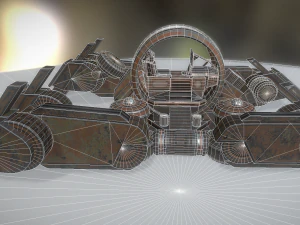 futuristic terrain walker rusty 3D Model