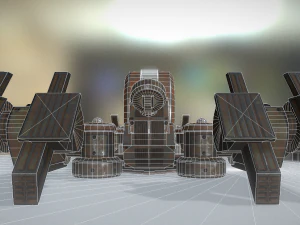 futuristic terrain walker rusty 3D Model