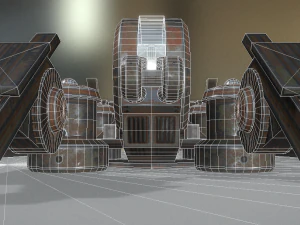 futuristic terrain walker rusty 3D Model