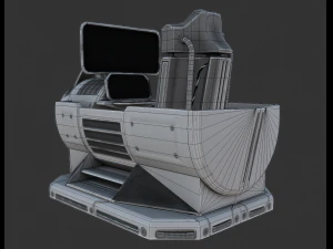 futuristic terrain walker rusty 3D Model