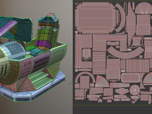 futuristic terrain walker rusty 3D Model
