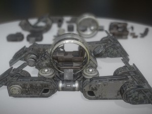 futuristic terrain walker vehicle old version Model 3D