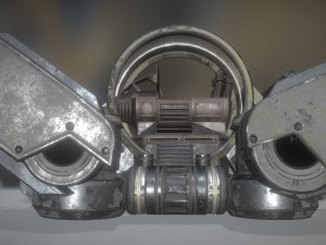 futuristic terrain walker vehicle old version 3D Model