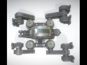 futuristic terrain walker vehicle old version 3D Model