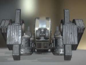 futuristic terrain walker vehicle old version 3D Model