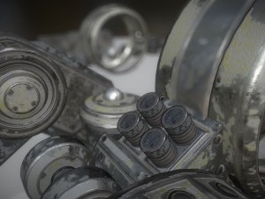 futuristic terrain walker vehicle old version 3D Model