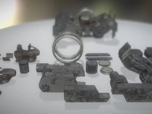 futuristic terrain walker vehicle old version 3D Model