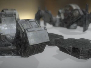 futuristic terrain walker vehicle old version 3D Model