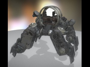 futuristic terrain walker vehicle old version 3D Model