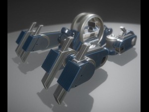 futuristic terrain walker blue version 3Dモデル
