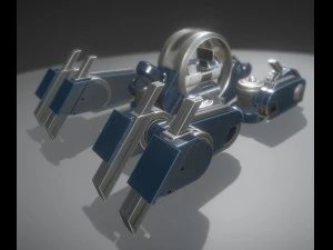 futuristic terrain walker blue version 3D Model