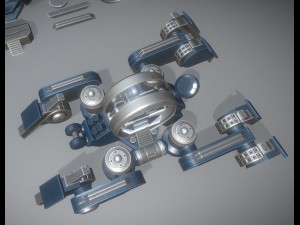 futuristic terrain walker blue version 3Dモデル