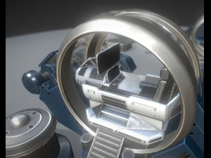 futuristic terrain walker blue version 3D Model