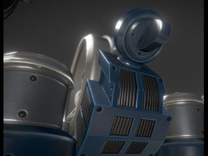 futuristic terrain walker blue version 3Dモデル