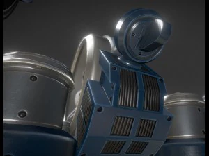 futuristic terrain walker blue version 3D Model