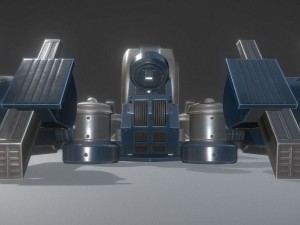 futuristic terrain walker blue version 3Dモデル
