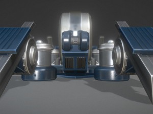 futuristic terrain walker blue version 3Dモデル