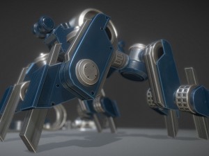 futuristic terrain walker blue version 3Dモデル