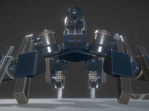 futuristic terrain walker blue version 3Dモデル