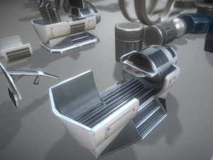 futuristic terrain walker blue version 3D Model
