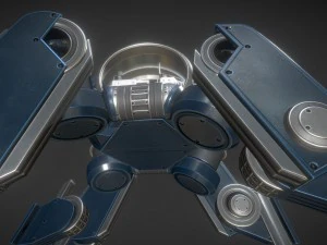 futuristic terrain walker blue version 3D Model