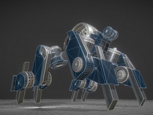 futuristic terrain walker blue version 3Dモデル