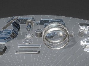 futuristic terrain walker blue version 3Dモデル