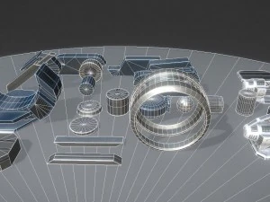 futuristic terrain walker blue version 3D Model