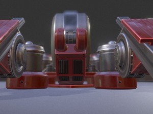 terrain walker red version rigged and animated 3D Model