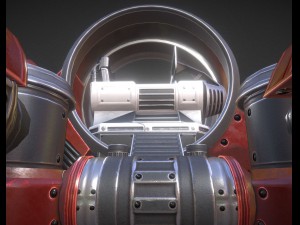 terrain walker red version rigged and animated 3D Model