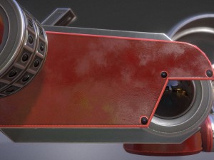 terrain walker red version rigged and animated 3D Model