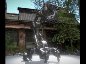 the walking mech neck blue version Modelo 3D