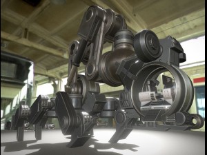 the walking mech neck blue version 3D 모델