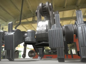the walking mech neck blue version 3D 모델