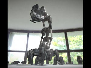 the walking mech neck blue version 3D 모델