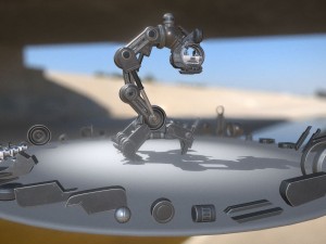 the walking mech neck blue version 3D 모델