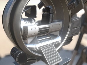 the walking mech neck blue version 3D 모델