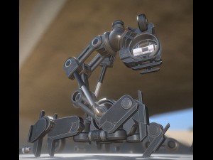 the walking mech neck blue version 3D 모델