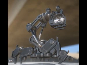 the walking mech neck blue version 3D Model