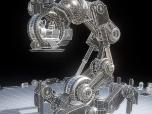 the walking mech neck blue version 3D Model