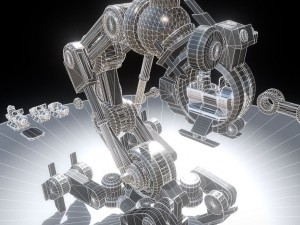 the walking mech neck blue version 3D 모델