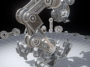 the walking mech neck blue version 3D Model