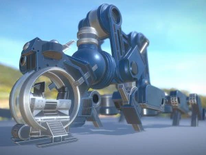 the walking mech neck blue version 3D Model