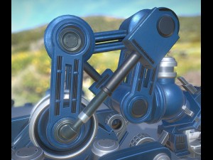 the walking mech neck blue version Modelo 3D