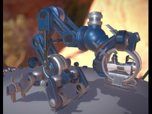 the walking mech neck blue version Modelo 3D
