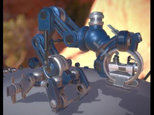 the walking mech neck blue version 3D Model