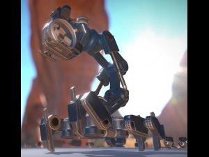 the walking mech neck blue version 3D Model