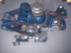 the walking mech neck blue version 3D Model