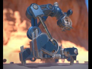 the walking mech neck blue version 3D Model