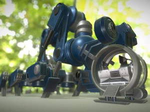 the walking mech neck blue version 3D Model